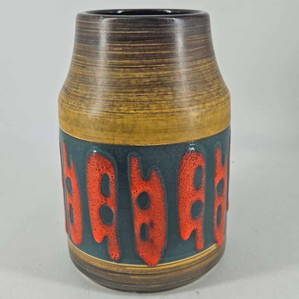 Vintage West German Dümler Breiden Fat Lava style MCM Mid Century Modern Vase